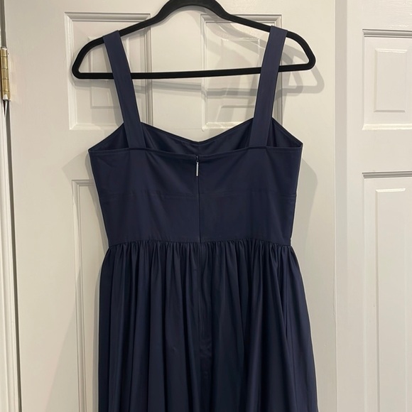 Jason Wu gathered midi navy dress - Picture 6 of 9